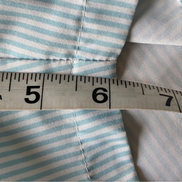 Franks Seersucker Swim Trunks Blue Pink Striped Size Medium - Picture 9 of 11